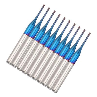 China CNC SOAO PCB Milling Machining Milling Bits , Router Blue Coating Bits For PCB for sale