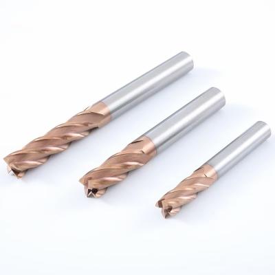 China High Quality Super Carbide Coated End Mill Single Bit For Aluminum Processing End Mill for sale