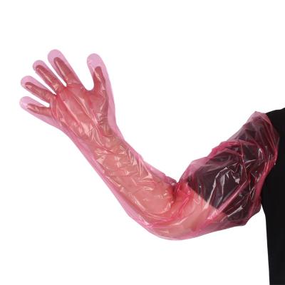 Chine 50 PCS/sac Manches longues en PE Vétérinaire Gants jetables Excellente résistance chimique à vendre