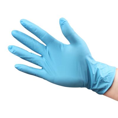 China Anti-slip 9 Inches Disposable Nitrile Examination Gloves Powder Free Chemical Resistant for sale