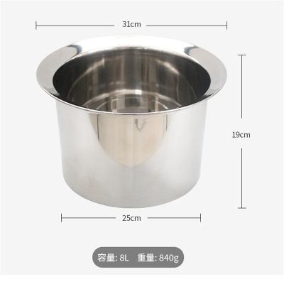 China Weather Resistant Calf Hutch Parts 8L Stainless Steel Calf Buckets For Water / Milk / Food Filling for sale