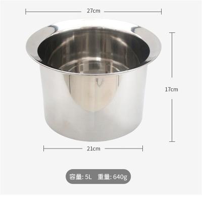 China Durable Stainless Steel 5L Drink Or Feed Calf Milk Bucket for sale