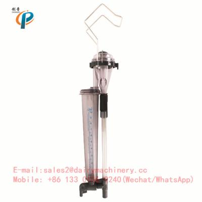 China Milking parts tru-test milk meters, goat milk flow meter with 10 llire measuring scale, dairy milk meters for sale