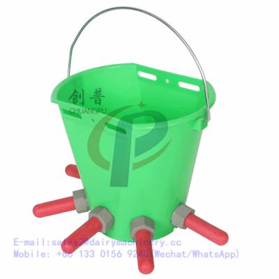 China 8 Litre Dairy Machinery Appliance Plastic Calf Feeder , Lamb Feeding Bucket for sale