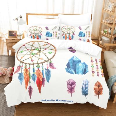 China Digitally Printed 100% Reactive Printing Nondisposable 3d Cotton Kids Duvet Cover Bed Linen Bedding Set Bed Sheet for sale