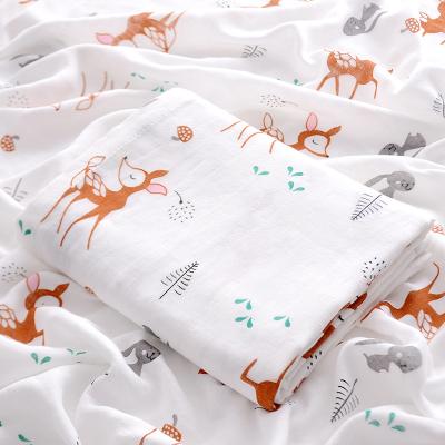 China Anti-pilling Newborns Wrap Blankets Soft Muslin Blankets Multi Designs Baby Muslin Wrap Blanket for sale