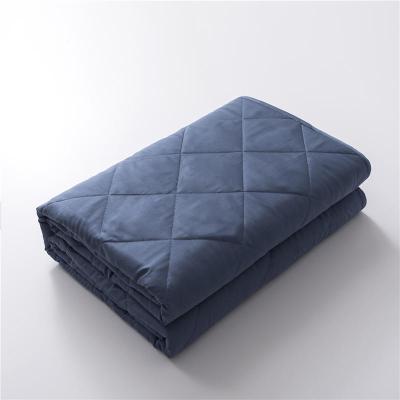 China High Quality Rhombus Anti-pilling Lattice New Warm Cotton Glass Adult Kids High Weighted Winter Travel Blanket for sale