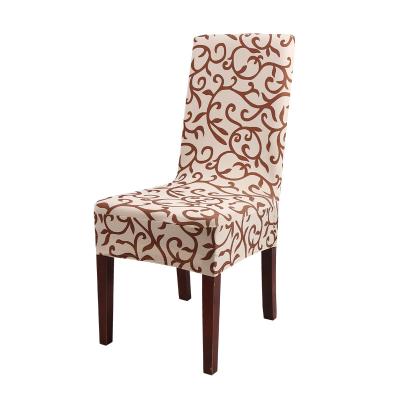 China Simple Wholesale Printed Spandex Chair Cover Home Dining Chair Protector Cover Seat Slipcover for sale