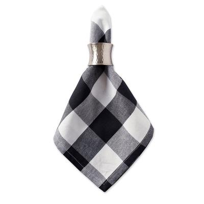 China Oilproof Black And White Plaid Wedding Napkins Table Cloth Cheese Napkins Cloth Fresh And Simple Restaurant for sale