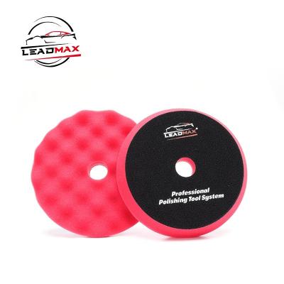 China Strong Durability China Factory 6 Inch Waffle Car Care Compound Finishing Sponge / Polishing Foam Pad for sale