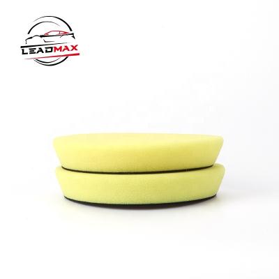 China Strong Durability Polish Sponge For Car 5 Inch Cut Flat Yellow Medium Protective Foam Buffing Polishing Pad for sale