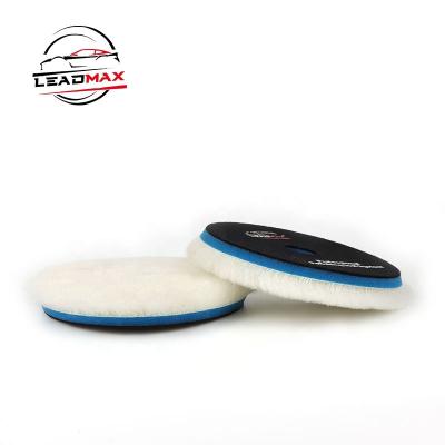 China Car Body 6 Inch White Lambswool Polishing Pad Polishing Protector For Car Body Medium Cut Care for sale