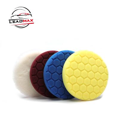 China LEADMAX 4pcs 5inch Mixed Sponge Wool Polish Protector Durable Polishing Kit For Waxing Auto Car Polisher for sale