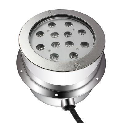 China Pools 316L Stainless Steel 36W Recessed RGB / RGBW IP68 Waterproof DMX 24v Led Underwater Lights for sale