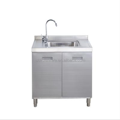 China Custom industrial kitchen/restaurant kitchen/canteen stainless steel buffet with wash sink restaurant equipment supply cupboard workable factory for sale