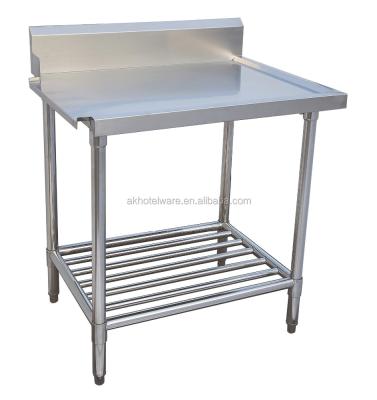 China Industrial Kitchen/Restaurant Kitchen/Canteen Stainless Steel Pre-cleaning Table For Kitchen Commercial Dishwasher Cleaning Table Factory for sale