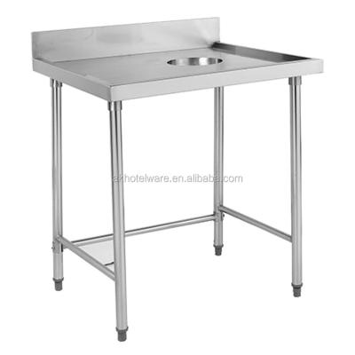 China Industrial Kitchen/Restaurant Kitchen/Restaurant Stainless Steel Waste Collection Table Kitchen Commercial Dirty Dish Canteen Customized Cleaning Table For Sale for sale