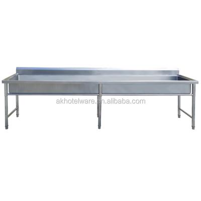 China Industrial Commercial Custom Stainless Steel Hand Wash Basin Wash Sink Bench Restaurant School Of Kitchen/Restaurant Kitchen/Canteen Thailand Water Tanks 201 for sale