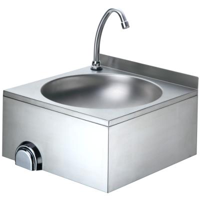 China Canteen Cafe Philippines Industrial Kitchen/Restaurant/Hotel Kitchen Stainless Steel Wall Mounted Knee Operated Hand Sink For Restaurant Kitchen Equipment for sale