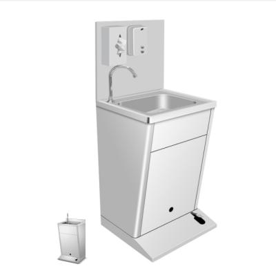 China Factory Price Industrial Portable Pedestal Wash Sink Industrial Outdoor/Hotel Stainless Steel Foot Pedal Pump Hand Basin Kitchen/Restaurant/Canteen Kitchen for sale