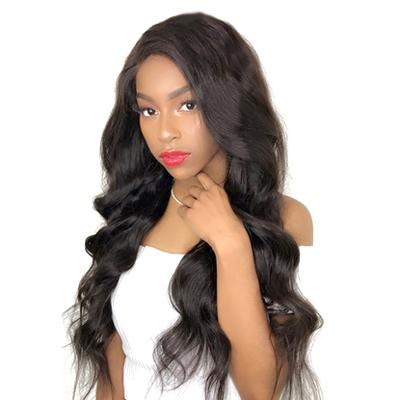 China 215g-245g Cheap Sheer Body Wave Big Body Wave Human Hair Full Lace Wigs 4*4 Full Closure Wig For Party for sale