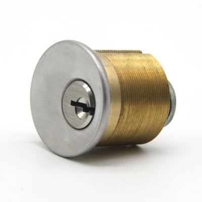 China Single Row Pin Open Brass Cylinder Patented Solid Brass Model S Keyway Pins Rim Door Lock Cylinder Para Cilindro American La Cerradura Double for sale