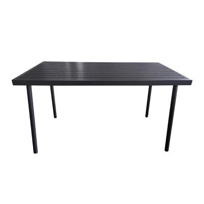 China New and Unique Modern Stylish Rectangular Artificial Aluminum Table of Kitchen Table Pipe Shaped Steel Legs for sale