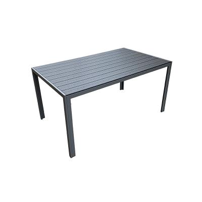 China Modern Rectangular Aluminum Material Living Room Black Large Tube Table Family Gathering Table for sale