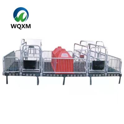 China Pig Breeding Equipment Sow Gestation Bed Galvanized Hog Crates Pen Pig Flooring Stall Farrowing Bed Sow Farrowing Equipment For Sale for sale