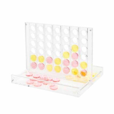 China Game Acrylic 4 In A Row Game Set Connect In A Line Midgame Height 8mm Thickness Removable Game Board for sale