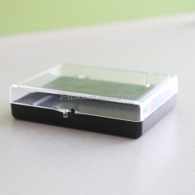 China Small Eco-friendly Wholesale Plastic Jewelry Gift Box With Hinged Lid PS Pin Phone Booth for sale