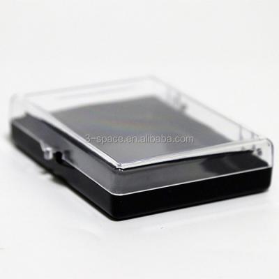 China Small Portable Eco - Friendly Plastic Hinged Lapel Pin Box With Foam Insert for sale