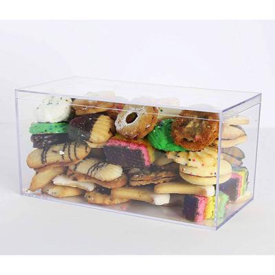 China Environmentally Friendly Transparent Acrylic Plexiglass Candy Box Food Grade Mini Cookie Box for sale