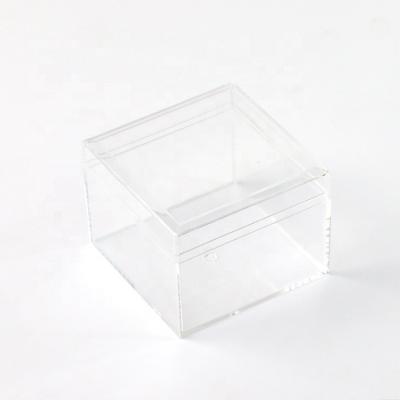 China Freshness Preservation Candy Storage Box 80*80*60mm Lucite Pastry Chocolate Clear Plastic Acrylic Transparent Packaging Box Small for sale