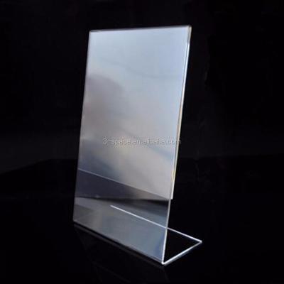 China Environmental Friendly Acrylic Menu Holder Azar Displays L List Manufacturers Form Acrylic Sign Holder for sale