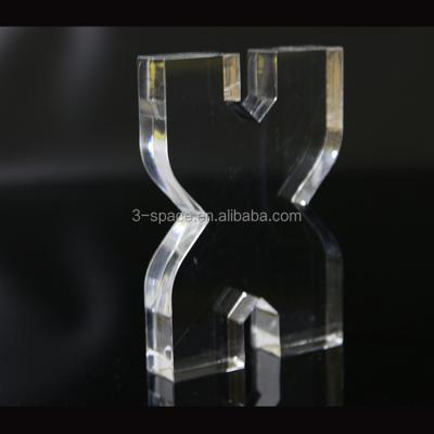 China For logo display oem design transparent clear free standing acrylic glass 3d signage letters plastic pmma letter block for sale