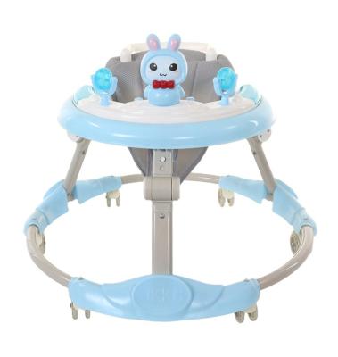 China 2021 Adjustable New Baby Walker With Music Kid Carrier Toys Cheap Plastic Simple Round Low Baby Walker Hot Sale For Baby for sale