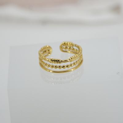 China New CLASSIC Single Layer Adjustable Ring 14k Gold Plated Women Ring for sale