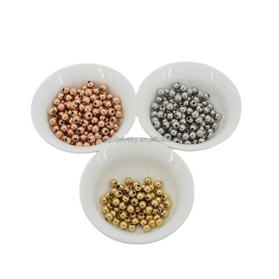 China 304 5mm Stainless Steel Ball Bead Round Shape Stainless Beads For Dry Jewelry Accessories 14k Gold Rose Gold And Silver Colors for sale