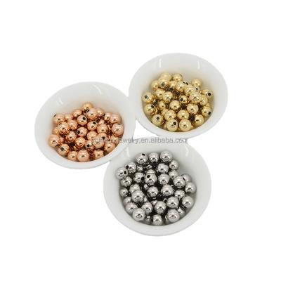 China 304 8mm stainless steel ball of stainless steel bead fittings in gold plated. rose gold plated and silver color for solid product for sale