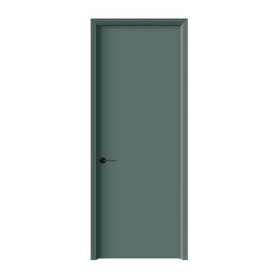 China Sound Insulation Popular Evereco Plain Doors Multi Color Available Side Paint Solid Wood Open Interior Doors for sale