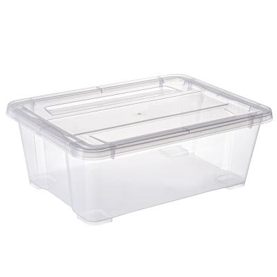 China Sustainable 10L Clear Plastic Clothing Storage Box With Lids for sale