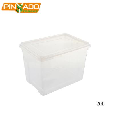 China OEM Wholesale Custom Sustainable Clear 20l PP Plastic Eco-friendly Waterproof Storage Box for sale