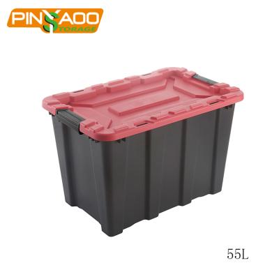 China Eco-friendly Design 55L Waterproof Plastic Sweater Storage Box Tools Storage Toy Box for sale