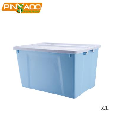 China Eco Sustainable Manufacturer Recyclable Pp 52L Plastic Storage Box for sale