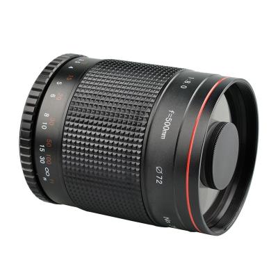 China Mirror Lens 500mm Telephoto f/8 Mirror Lens For Canon Nikon Dslr Cameras for sale