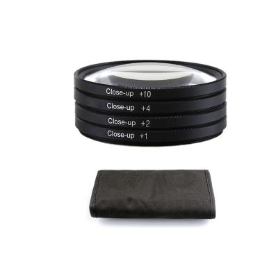 China Macro Filter Shot Lightdow 55mm 4 in 1 Macro Fine Up Lens Filter +1+2+4+10 Kits for Canon Nikon Olympus Fuji Film Pentax Cameras for sale