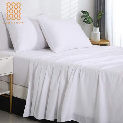 China Cheap Price 80g White Easy Care 1800tc Polyester Microfiber Hotel Sheet Set 100% America Modern Hot Selling America Modern for sale