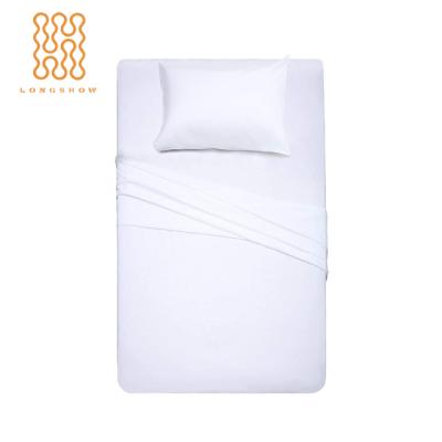 China Wholesale Bulk Lightweight Super Soft 100% Polyester Hypoallergenic Brushed Microfiber Single Size Bed Sheet For Hotel for sale