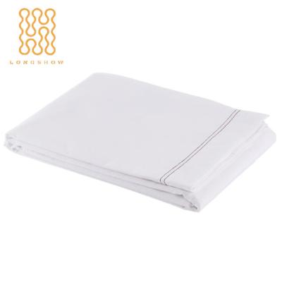 China Hotel Supplies Manufacturers 200TC 55% Cotton 45% Polyester Hotel Fitted Flat Sheet Durable White Used Hotel Bed Sheets for sale